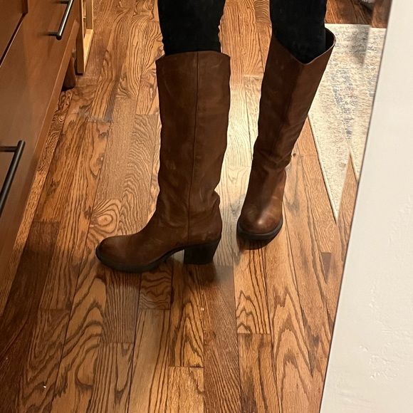 Italian brown leather boots women 6 - Picture 3 of 6